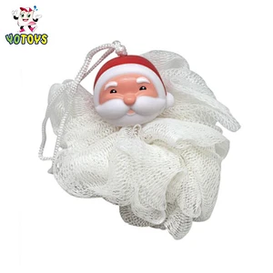 High Quality Baby Washing Mesh Bath Sponge with Santa Toy