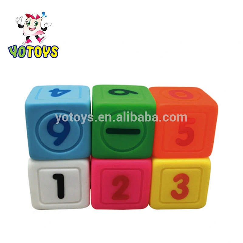 wholesale PVC Vinyl learning rubber building block toys for toddlers
