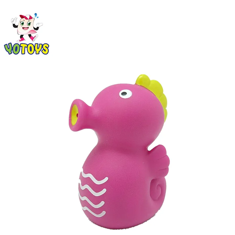 Mannifacture Funny blue small animal sea horse PVC vintage rubber kids toy