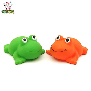 New design Cute animal toy frog led rubber toy baby bath toys for child