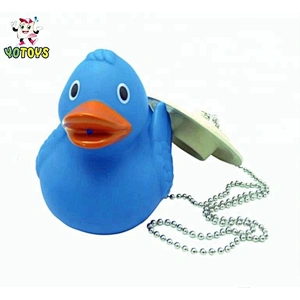 Rubber Toy Duck with Plug for Bath with Chain