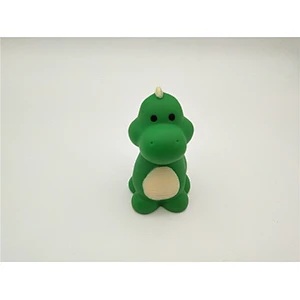 Custom Little Baby Cartoon Soft Rubber Dinosaur Toy with Squirter