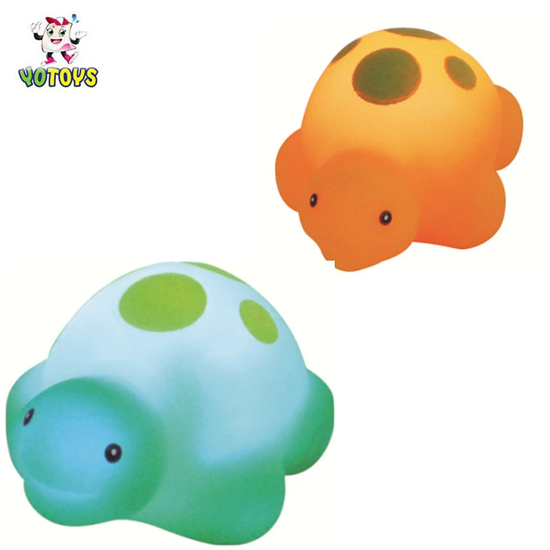 OEM plastic boys toy water game, LED flashing Light up frog  baby bath toy