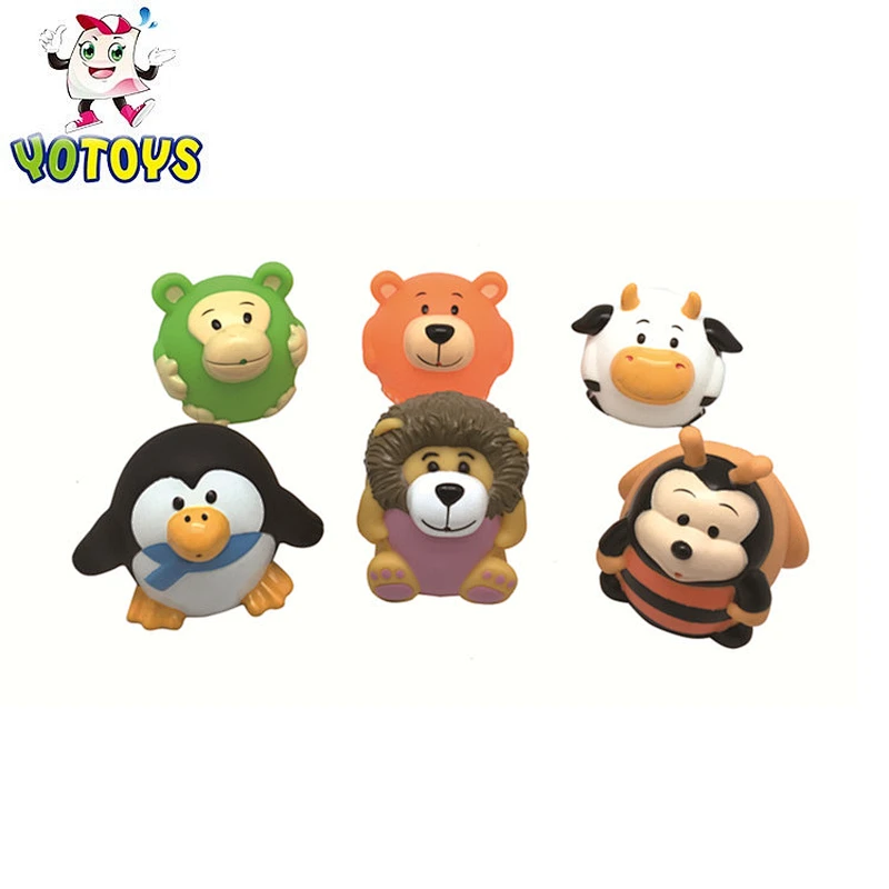 Animal dog toy eco friendly material shower time rubber toys for baby