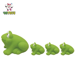 OEM cute Bathtub Friends Classic Toys Rubber Race Kids toy Animal family toys set
