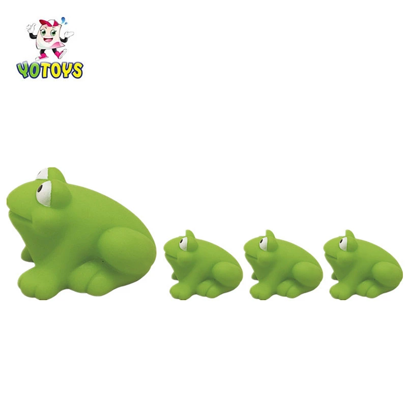 OEM cute Bathtub Friends Classic Toys Rubber Race Kids toy Animal family toys set