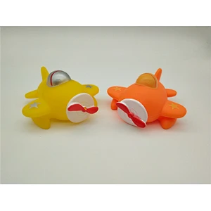 Hot Sale Yellow Soft Vinyl Helicopter Water Squirter Toys