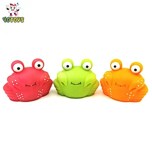 Made in China baby bath toy custom design rubber toy PVC sea animals toy plastic crab for child