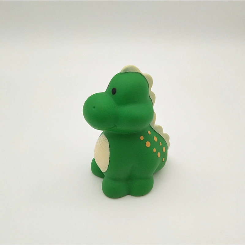 Custom Little Baby Cartoon Soft Rubber Dinosaur Toy with Squirter