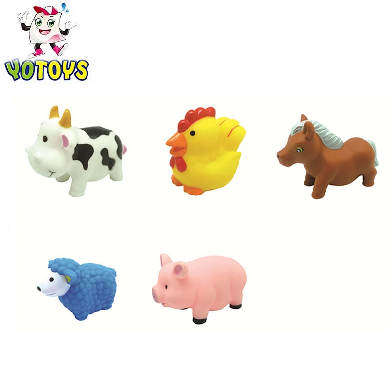 Animal dog toy eco friendly material shower time rubber toys for baby
