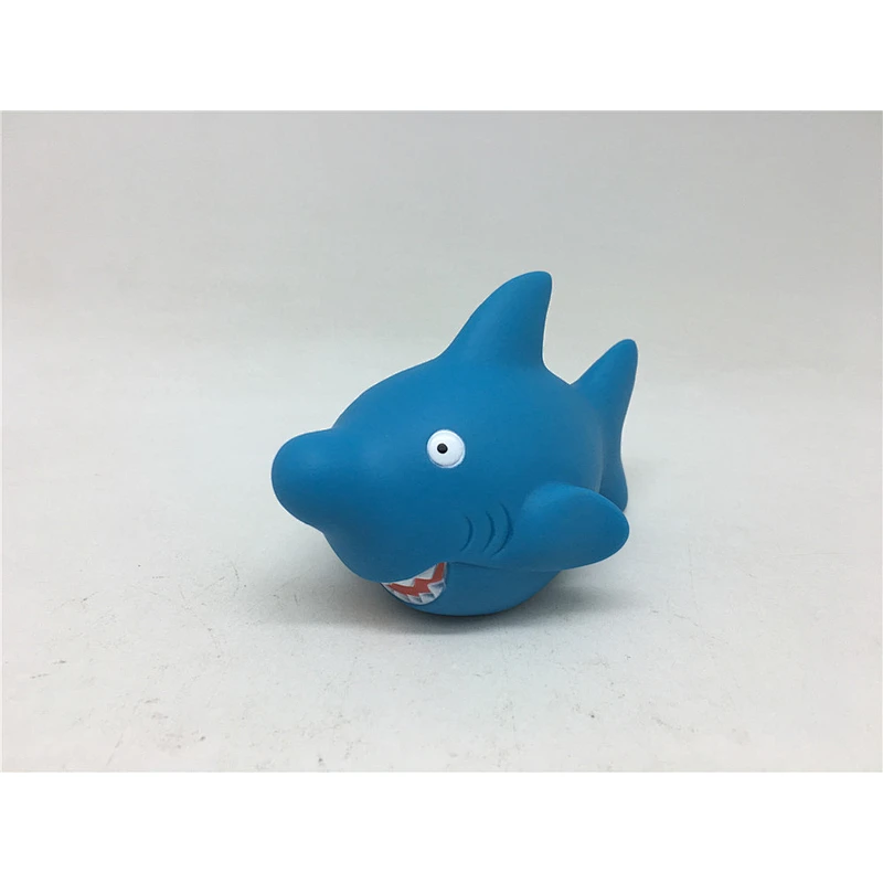 Blue Color Sitting Rubber Hippo Bath Toy