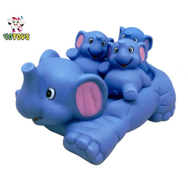 Floating Vinyl Crocodile Bath Toys Family Set with Squeaky Sound