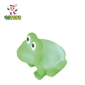 OEM plastic boys toy water game, LED flashing Light up frog  baby bath toy