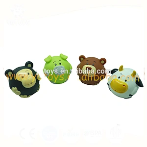 monkey bear pig cow round animal toys bath squirter