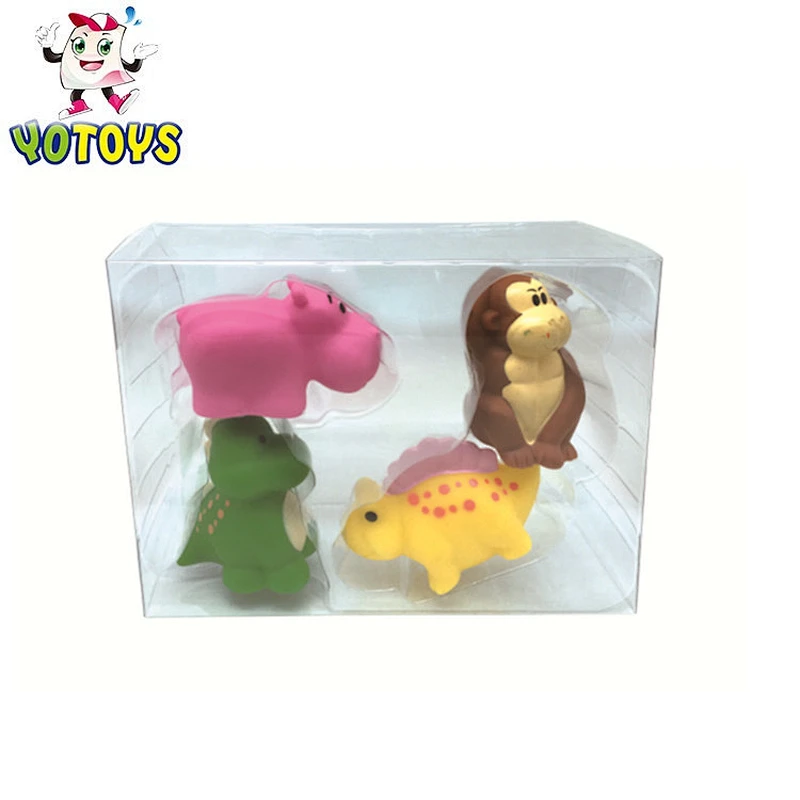 Good Quality small plastic animal toy set 4pcs for kids
