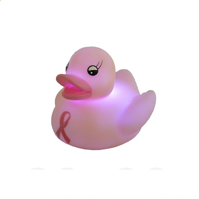 Safe Flashing pool water duck baby floating led bathtub toy