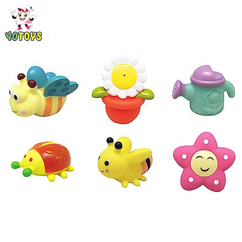 Mini lovely Gardening Baby Bath Toy butterfly vinyl toy manufacturers bee bath toys set for kids