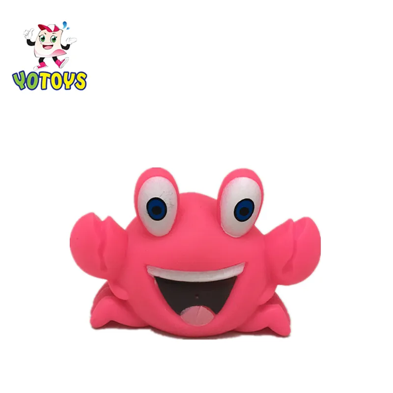 New design fun small animal red sea horse Spraying  Water rubber bath toy for baby