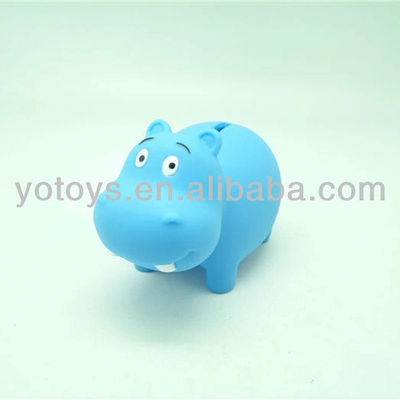 YTMB009 Animal shaped coin bank hippo clear plastic money bank money box
