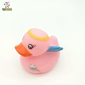 Children Loved Flashing Duck PVC Baby Bath Animal LED Rubber Duck Flashing Toy