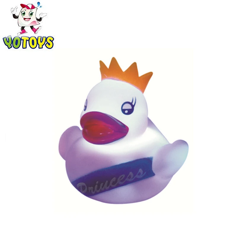 Flashing Yellow Duck with Wreath Led Light Up Bath Toys