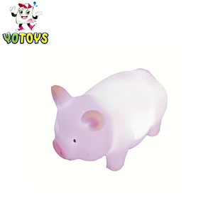 Lovely pig waterproof Led light up bath toys for kids