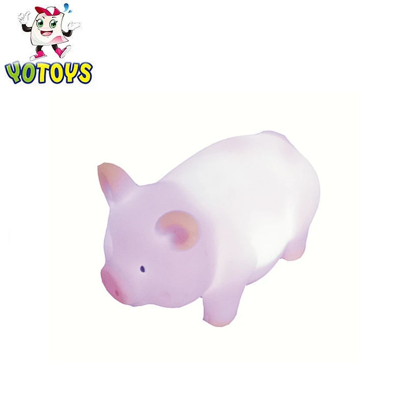 Lovely pig waterproof Led light up bath toys for kids