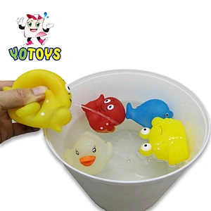 Fast selling Rubber OEM Sea Animal Changing Color Vinyl Toys for baby bathing play