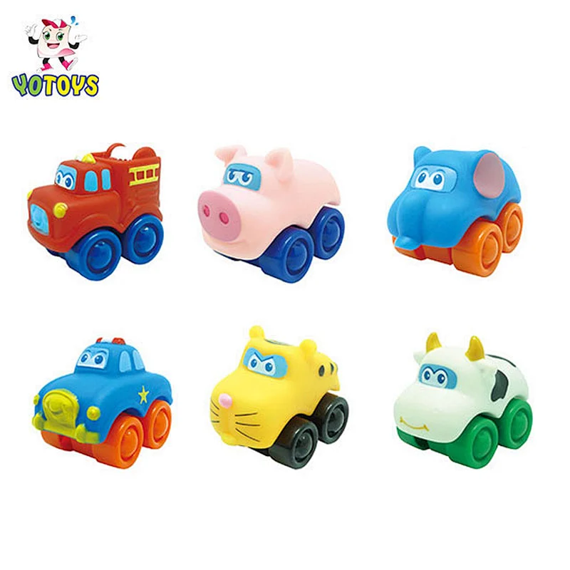 Made in China toy gift pvc plastic learning toys tiger pig children toys car for baby boys