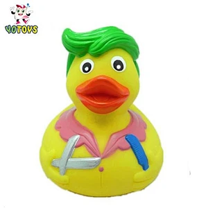 Custom Summer Baby Squeaky Rubber Duck Toy with Vinyl Material
