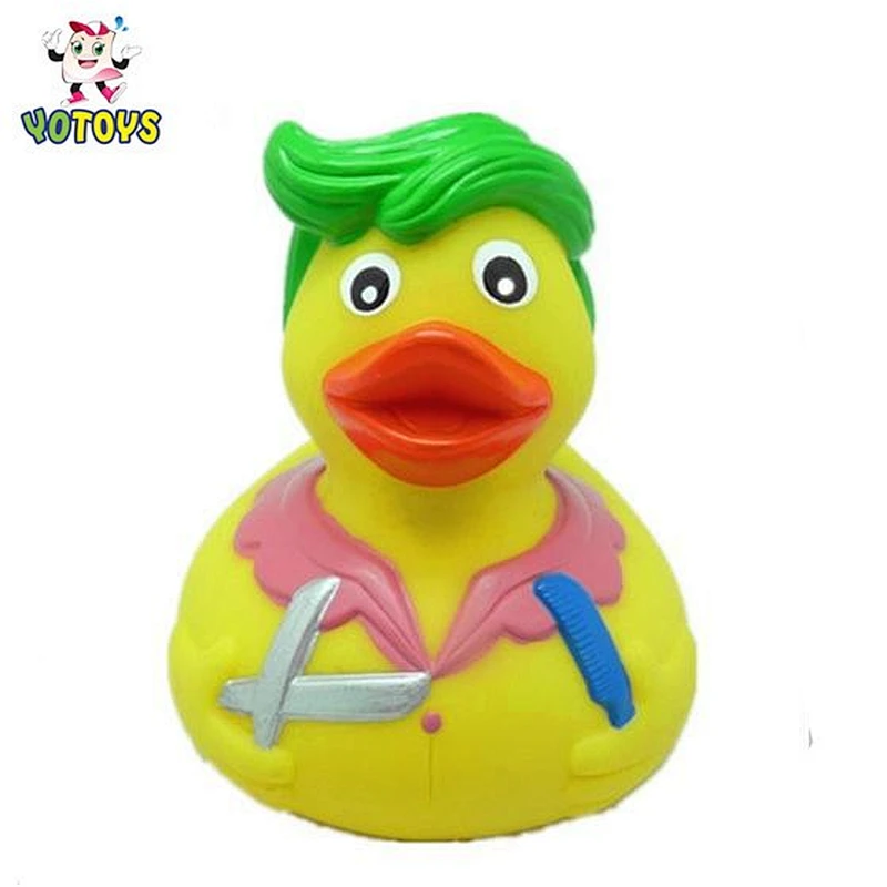 Custom Summer Baby Squeaky Rubber Duck Toy with Vinyl Material