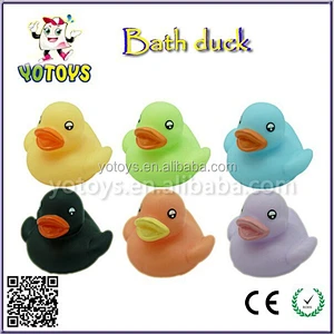 small pvc toy duck cute dotted colourful floating duck for toddlers
