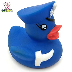 Baby Bath Toys Wholesale floating and squeaky blue rubber duck Kids Toy ducky for children