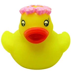 Christmas wedding rubber ducks,small cartoon figures duck toy for kids