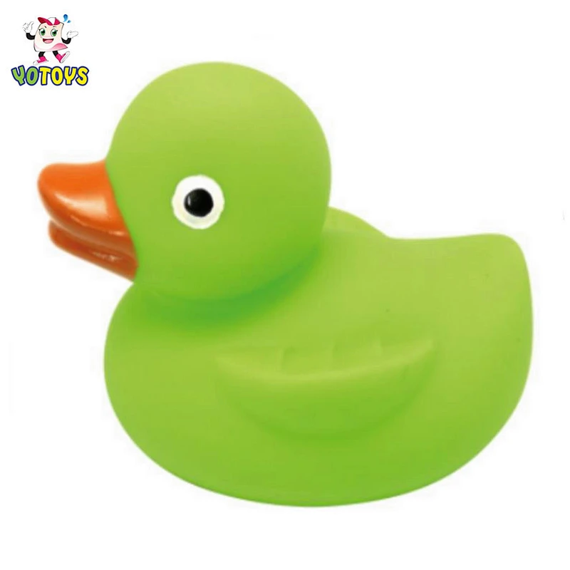 Custom rubber duck Squeaky Blue Color kids interactive toys Baby Bath Duck Toy for children