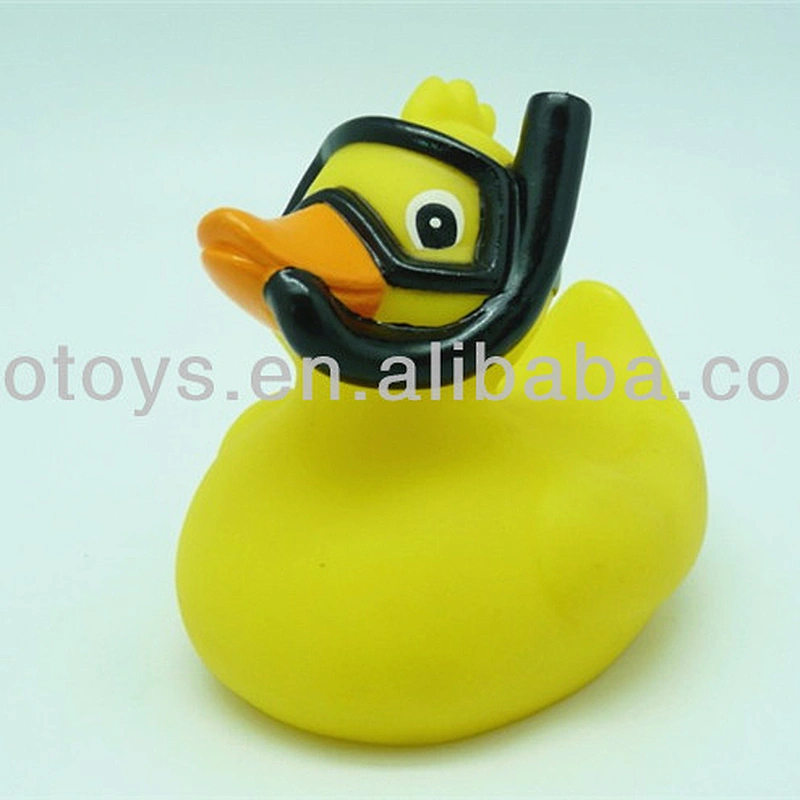 YTBD013A squeaky duck toys with glasses/bath vinyl toy/baby bath duck toys