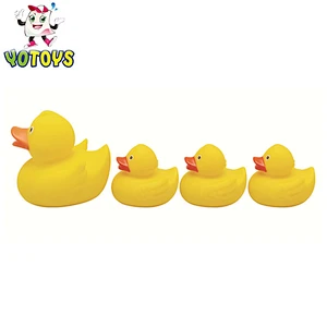 Rubber floating duck mother and son set toys for kids 2018