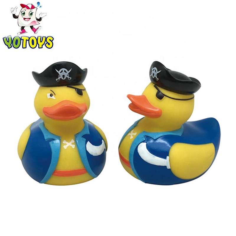 Top quality food grade different figure rubber duck chef duck toy pirate duckie