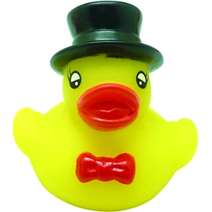 Christmas wedding rubber ducks,small cartoon figures duck toy for kids