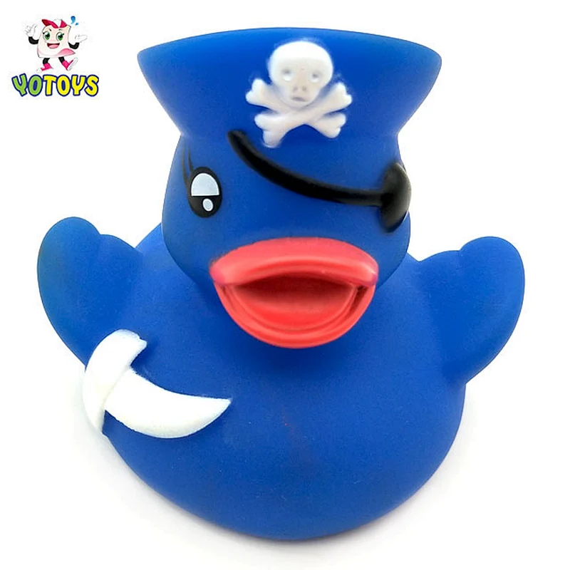 Baby Bath Toys Wholesale floating and squeaky blue rubber duck Kids Toy ducky for children