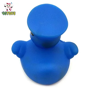 Baby Bath Toys Wholesale floating and squeaky blue rubber duck Kids Toy ducky for children