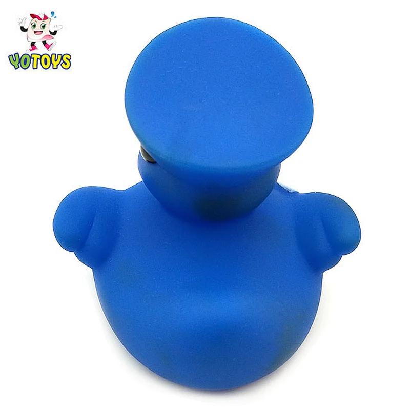Baby Bath Toys Wholesale floating and squeaky blue rubber duck Kids Toy ducky for children