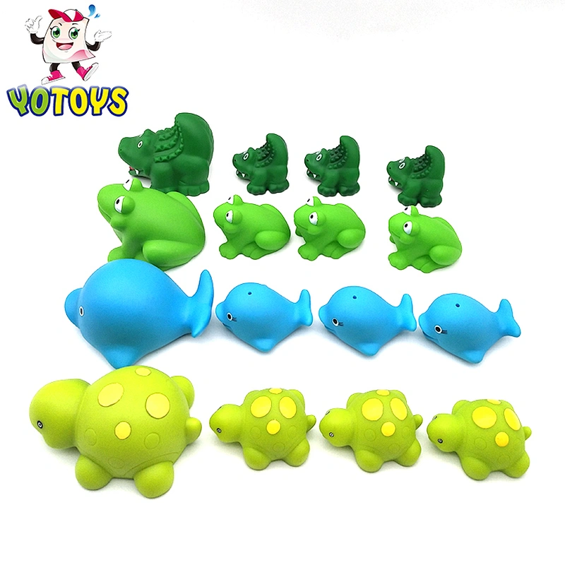 Rubber floating duck mother and son set toys for kids 2018