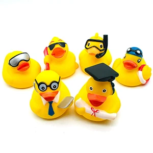 Custom Wholesale Toy in Bulk Rubber Duck Plastic Soft Animal Toys Set Bath Toys Set for Children