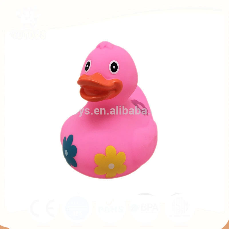 custom vinyl toys,party decoration flower duck,swimming rubber duck