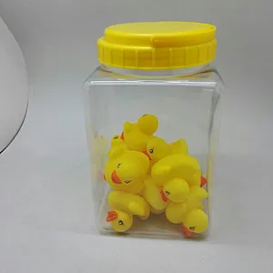 OEM yellow glitter rubber duck with sunglasses