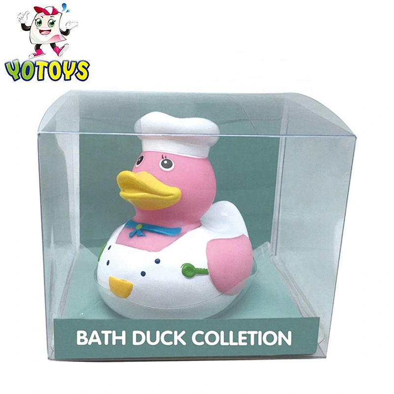 Top quality food grade different figure rubber duck chef duck toy pirate duckie