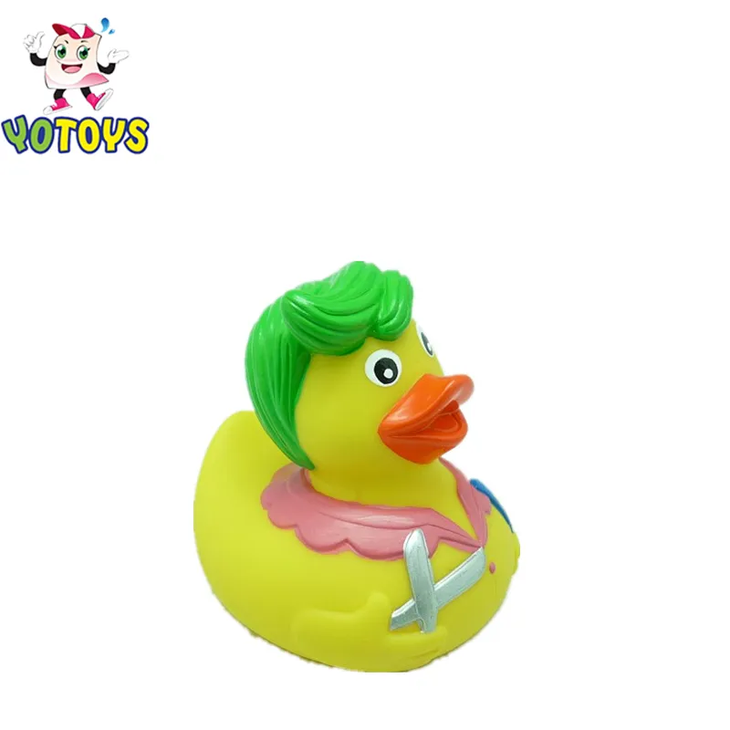 China Factory wholesale baby PVC floating soft vinyl Cute big yellow barber duck plush bath toy