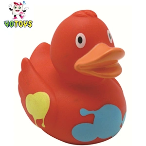 custom made rubber toy duck , rubber bath duck toys in eco-friendly PVC for kids