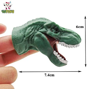 Soft PVC Plastic Rubber 3D Animal Figure Dinosaur Shark Finger Hand Puppets Toys for Boys children